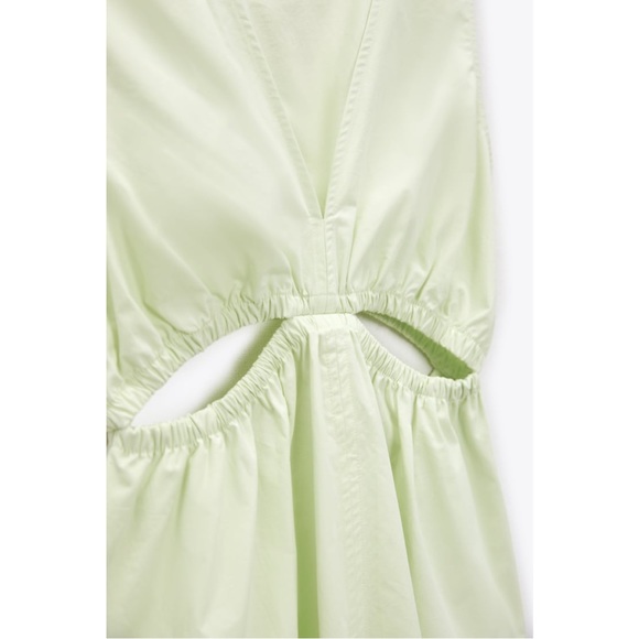 ZARA ~CUT OUT GABARDINE MIDI DRESS (NWT) - Picture 9 of 10